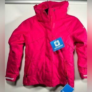 Columbia Girls small 7/8 winter jacket pink NEW with tags .. removable fleece